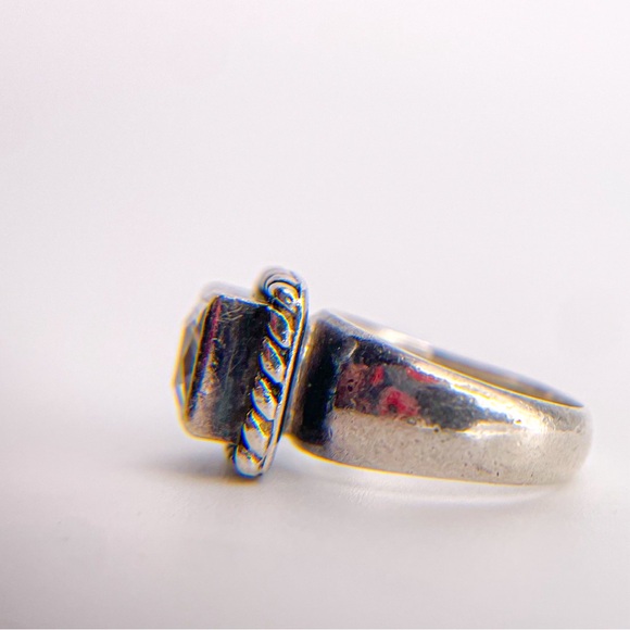 Silpada Sterling 925 Silver Elizabeth CZ Braided Rope Frame Ring. Size 6. - Picture 6 of 11